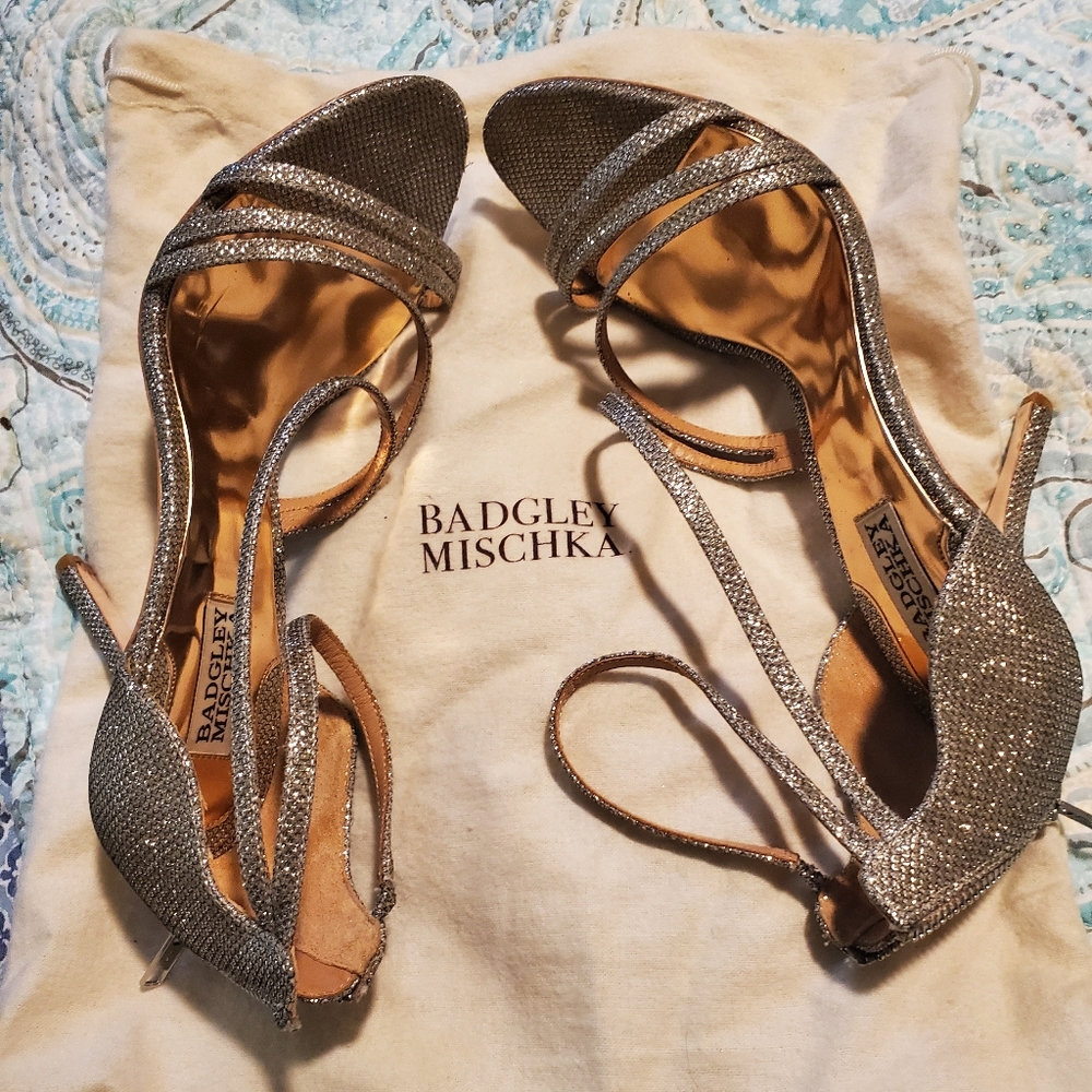 Gold strappy sandals
